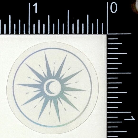 🌀10/$10🌀 Silver Celestial Holographic Translucent Waterproof Vinyl Sticker - Picture 1 of 1